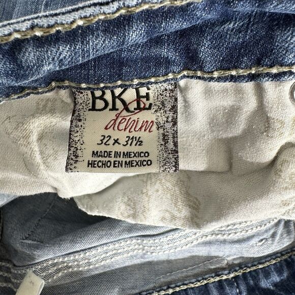 BKE Payton Jeans Womens 32x30 Low Boot Stretch Ripped Western Medium Wash Denim - Picture 15 of 15